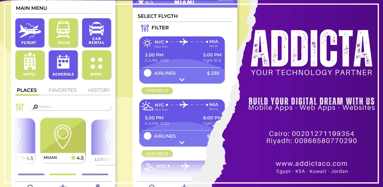 Custom Travel Web App تطبيقات الويب المخصصة للسفر